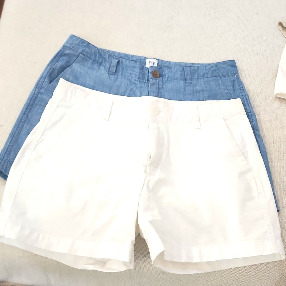 GAP White and Blue Shorts (2 pair)